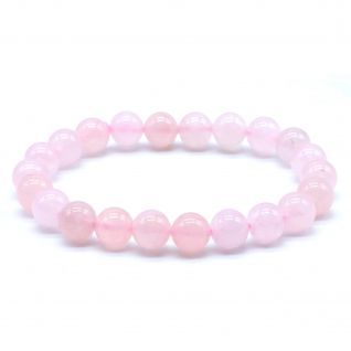 Pulsera 8mm Cuarzo Rosa